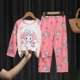 thumbnail image 3 of Conjunto de ropa de dormir para niños con dibujos animados bonitos, pantalones largos de manga larga, ropa para el hogar para niña, conjunto de dos piezas para uso estacional para primavera y otoño, 3 of 5