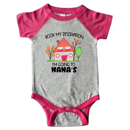 

Inktastic Book my Reservation! I m Going To Nana s- House Gift Baby Boy or Baby Girl Bodysuit