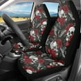 thumbnail image 2 of Kuiaobaty Skull Bat Rose Car Seat Cover for Front Seats 2 Pack Breathable Front Seat Protector Halloween Auto Accessories Universal Fit for Most Vehicles, 2 of 7