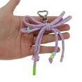 thumbnail image 4 of Unique Bargains 1 Pc Stylish Braided Bow with Love Buckle Handbag Charm Decorative Keychain Purple, 4 of 5