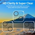 thumbnail image 3 of 3 Pack Camera Lens Protector for iPhone 15 / iPhone 15 Plus, 9H Hardness Tempered Glass, Ultra HD, Anti-Scratch, Case Friendly [Does not Affect Night Shots], 3 of 7