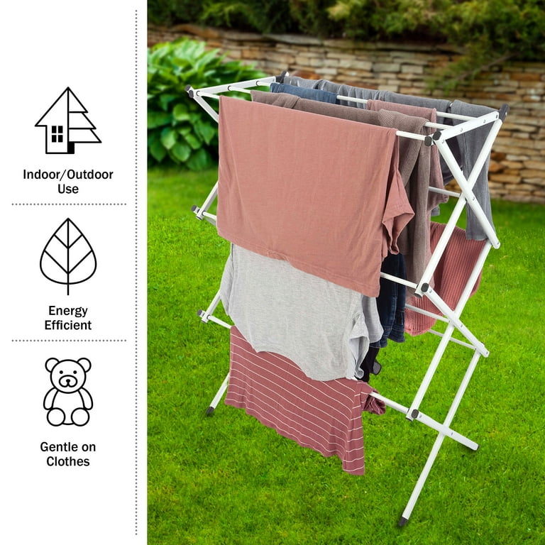 Lavish Home Collapsible Clothes Drying Rack for Indoor/Outdoor Use