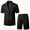 BLANK, variant on Men’s Summer 2-Piece Suit Set, Short Sleeve Blazer & Tailored Shorts for Business Vacation Resort Party