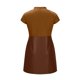 thumbnail image 4 of Pantalones de Vestido Casual para Mujeres Moda Cuello en V Plisado Manga Corta Primavera Y Verano Color Sólido Cintura Alta Cintura Elástica, 4 of 7