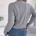 thumbnail image 5 of Lovskoo 2024 Sweaters for Women Trendy Pullover Long Sleeve Round-Neck Blouse Knit Tops Gray, 5 of 6