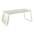 thumbnail image 4 of Modern Faux Marble Coffee Table with Magazine Holder by Manor Park, 4 of 7