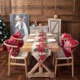 thumbnail image 3 of Camino de mesa navideño, vela de flores navideñasCamino de mesa para decorar mesa de comedor y mesa de centro, decoración navideña para interiores y exteriores, embalaje familiar de 9x55 pulgadas JM, 3 of 4