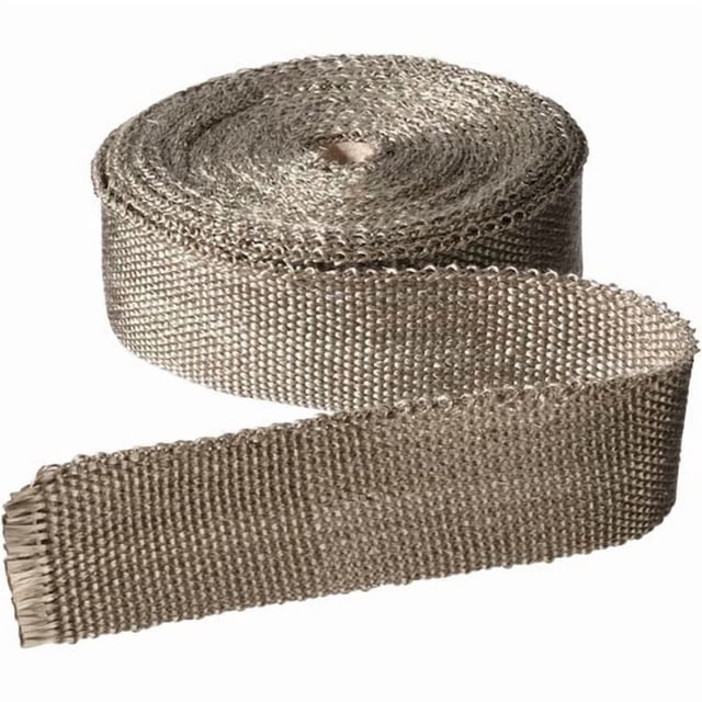 Helix Racing Exhaust System Wrap 504-1000 50 Foot Length; 1 Inch Width; Basalt/Bronze; Fiberglass; Withstands 1200 Degree Fahrenheit Direct Heat