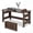 Brown, variant on Portable Coffee Table with Foldable Legs, Modern Wood Center Table for Small Space, Living Room,Black