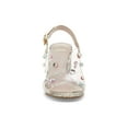 thumbnail image 5 of Louise et Cie KAMBER Grey White Clear Open Toe Block Heel Multi Beaded Sandals (CLEAR GREY/WHITE, 8), 5 of 5