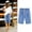 Blue, variant on ZKCCNUK Bermuda Shorts for Women Solid Color Fashionable Temperament Five Part Pants and Shorts S-3XL
