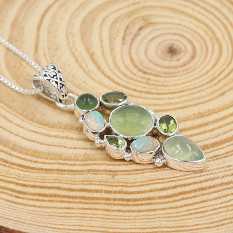 Peridot and opal necklace clearance