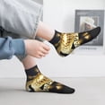 thumbnail image 5 of Goofa 2025 New Year 3 Pattern Non Slip Socks with Grips for Elderly, Crew Socks Yoga Hospital Socks Cushioned Sole Gripper Socks for Men Women, 5 of 5
