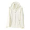 thumbnail image 2 of GaThRRgYP Women's Quick-Dry Sun Protective Blouse Summer Outdoor UV Defense,Woman Casual Solid Sports Hooded Long Sleeve Zipper Sun-proof High Elastic Beige XL, 2 of 7