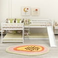 thumbnail image 2 of EUROCO Wood Twin Bunk and Full Bunk Beds, Quadruple Bed for Kids Teens, White, 2 of 14