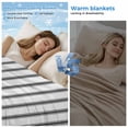 thumbnail image 2 of Black Striped Cooling Blanket, Lightweight Breathable Summer Throw Blanket with Double Sided Cold Effect, Black White Stripes Farmhouse Picnic Beach Blankets Bed Sheet for Hot Sleepers 30"x40", 2 of 8