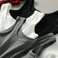 thumbnail image 4 of Women's Sleeveless Shirt Side Ruched Scoop Neck Basic Crop Tank Top, 4 of 5