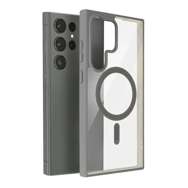 Mr. Gadgets Funda Carcasa Clear Case Color Titanio Para Samsung Galaxy S26 ULTRA Compatible Con Magsafe.