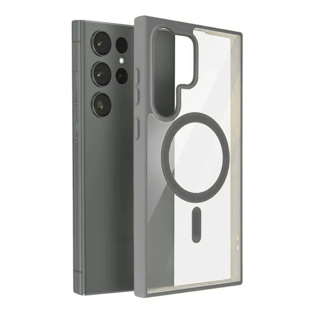 Mr. Gadgets Funda Carcasa Clear Case Color Titanio Para Samsung Galaxy S26 ULTRA Compatible Con Magsafe.