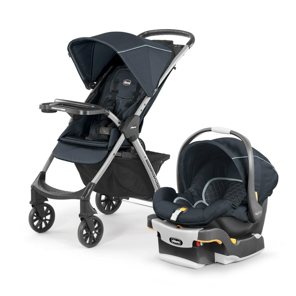 Chicco Mini Bravo Plus Travel System Stroller, Midnight