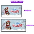 thumbnail image 5 of Hello Winter Australian Shepherd Smiling in Red Scarf Hat Welcome Christmas Desk Mat Full Keyboard Mouse Pad Aussie Dog Lover Gifts Large Mousepad - 00017, 5 of 5