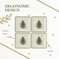 thumbnail image 6 of Spode Christmas Tree Tidbit Square Plates (Set of 4) - Festive 5-Inch Ceramic Plates for Canapés, Sweets, and Desserts - Dishwasher, Microwave, Freezer Safe - Excellent for Holiday Entertaining, 6 of 7