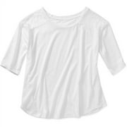 Juniors Plus Lace Back Scoop 3/4 Sleeve