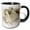 Black/White, variant on 3drose, Image of Watercolor Swan Art, 11oz Two-tone Green Mug