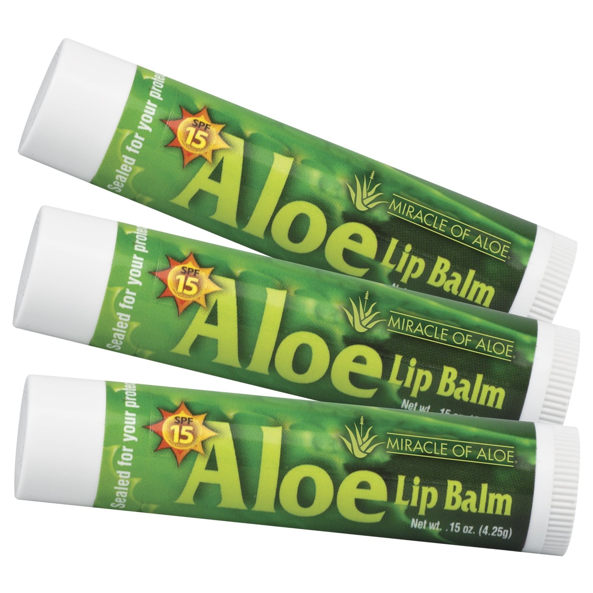 24-Piece Display SPF-15 Sunscreen Aloe Lip Balm, 15 Oz Stick