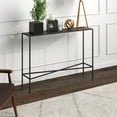 thumbnail image 5 of Evelyn&Zoe Henley 42" Wide Rectangular Console Table with Metal Top, Blackened Bronze, 5 of 5