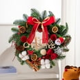 thumbnail image 2 of 18-Inch Christmas Wreath with Golden Balls, Pinecone Accents for Door and Window Holiday Decor Multicolor, 2 of 6
