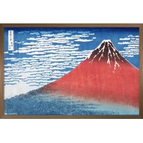 Fine Wind, Clear Morning by Katsushika Hokusai Wall Poster, 22.375" x 34" Framed