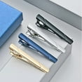 thumbnail image 5 of Designice for Men, Black Gold Blue Gray Silver Tie Bar Set for Regular Ties, Luxury Box Gift Ideas, 5 of 6