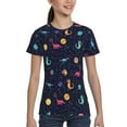 thumbnail image 4 of Fuzoiu Space Dinosaur Print Boys' Casual T-Shirt,Crewneck Undershirts,Boys Athletic Shirt,Short Sleeve T-Shirts for Outdoor Play, 4 of 7