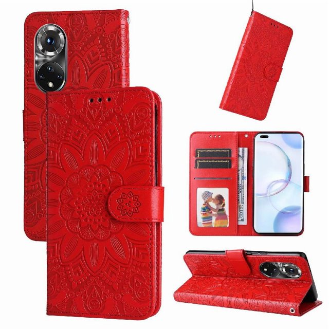 Funda tipo cartera GANGXUN para Huawei Nova 9 Pro , diseño girasol, cuero PU, soporte, cierre magnético, tarjetero