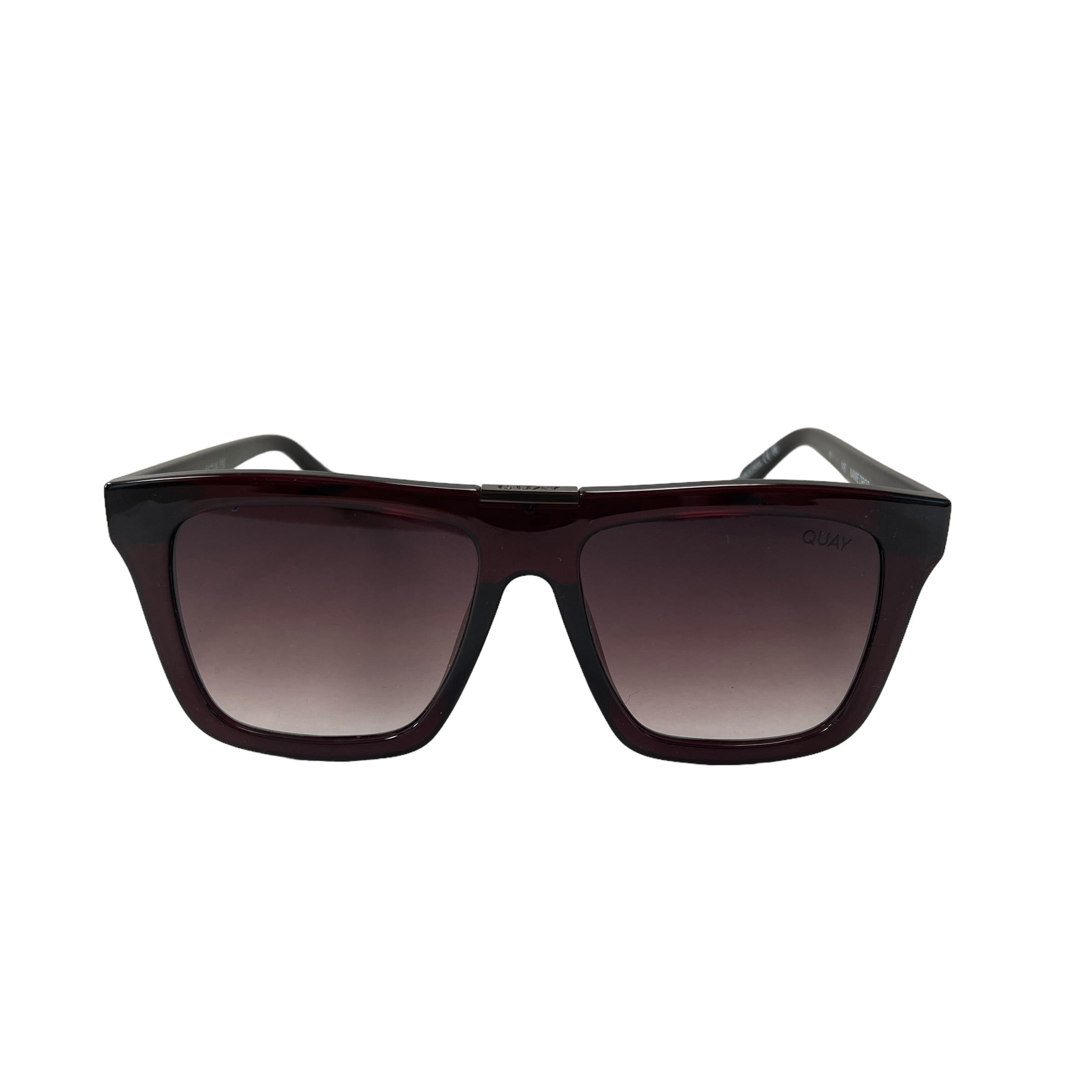 Quay Australia Name Drop Square Sunglasses Chocolate Dark