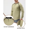 thumbnail image 6 of FR Shirts for Men 5.5oz Lightweight 100% Cotton Flame Resistant Henley NFPA 2112 CAT2 Work Shirt Dual Pockets Khaki L, 6 of 7