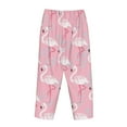 thumbnail image 5 of Balery Pink Flamingo print Women's Pajama Pants,Ultra Lightweight Pjs,Lounge Pant-Large, 5 of 9