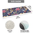 thumbnail image 3 of Haosy Colorful Embroidered Flower Bathroom Rugs Non Slip Absorbent Soft Plush Quick Dry Bath Mat, 39"x20", 3 of 8