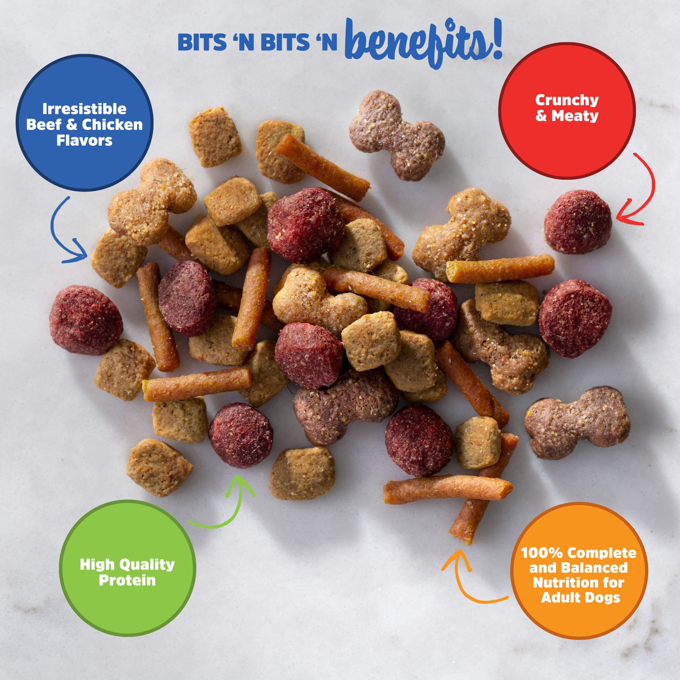 Kibbles ‘n Bits Mini Bits Small Breed Dry Dog Food Savory Beef & Chicken Flavors, (1) 16 lb. Bag
