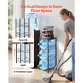 thumbnail image 3 of KFFKFF 4-Tier Water Jug Rack, Organizer for 3 and 5 Gallon Bottles, Heavy-Duty Storage Shelf with Detachable Design for Home, Office, and Kitchen, Black and Brown, 3 of 9
