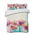 thumbnail image 2 of Spring Floral Queen Size Down Alternative Comforter, Lightweight Comforter Quilt Bedding Set with Pillow Shams Watercolor Summer Botanical Colorful All Seasons Bed Comforter Duvet Insert 90"x96", 2 of 7
