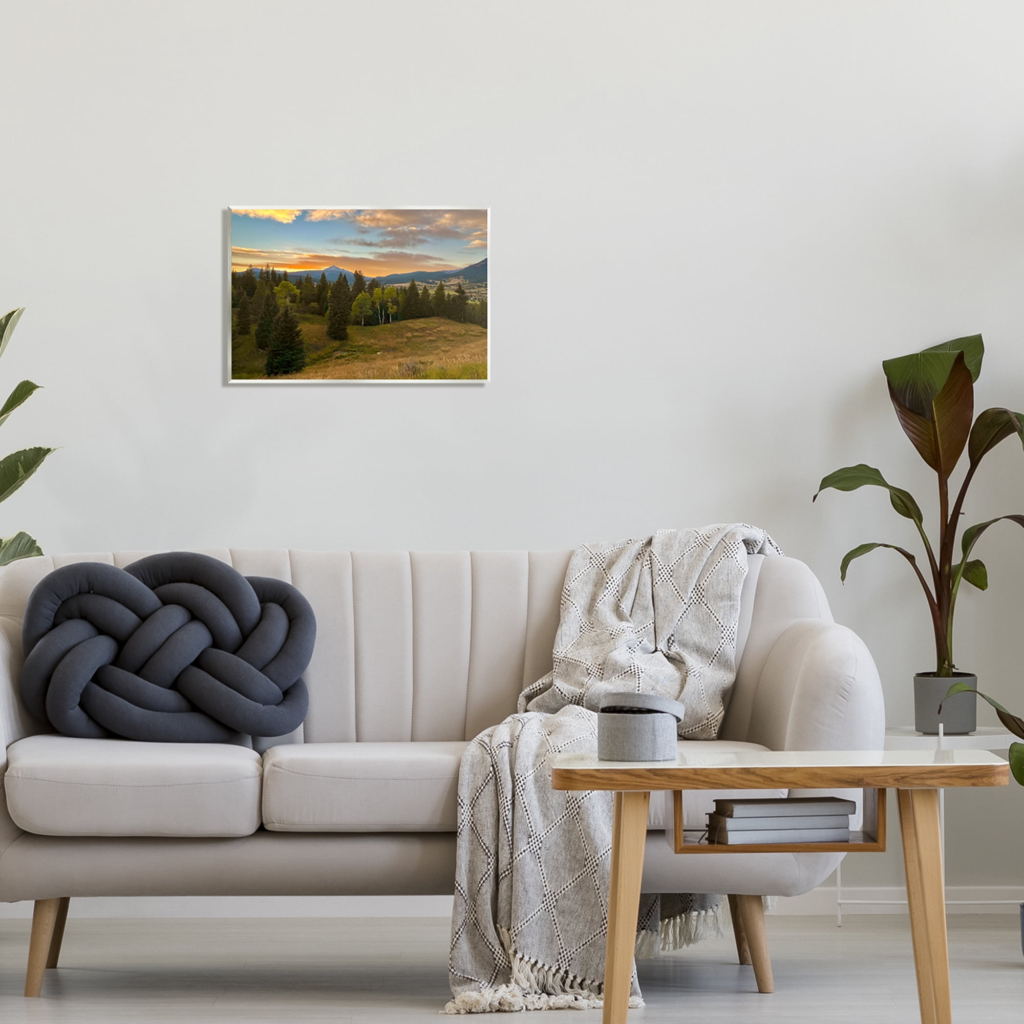 Stupell Montana Sunset Forest Clearing Landscape Photography Wall Plaque Unframed Art Print Wall Art