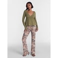 thumbnail image 2 of No Boundaries Babydoll Top with Long Sleeves, Women’s XXS-XXL, 2 of 5