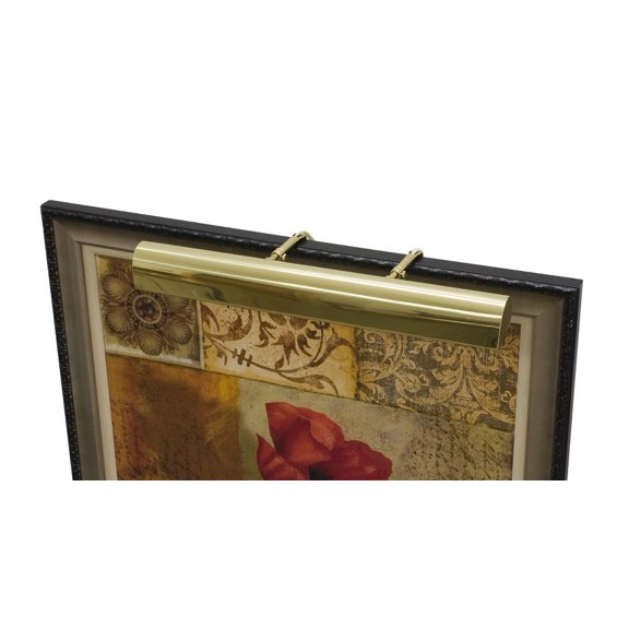 House of Troy TLEDZ24-61 Classic Traditional - 9W 1 LED Picture Light-2.25 Inches Tall and 24 Inches Wide Polished Brass Mahogany Bronze Finish with Metal Shade