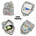 thumbnail image 5 of FORMRS Mini Backpack Purse for Women Travel Daypack Casual Shoulder Bag, Doodle Pattern, 5 of 7