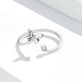 thumbnail image 6 of Butterfly Open Statement Rings Crystal CZ Sterling Silver Band for Women Girsl, 6 of 8
