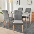 thumbnail image 2 of Dining Room Chair Slipcover,Stretch Velvet Chair Covers Universal Removable Washable Anti-Dust Soft Parsons Chair Protector for Hotel Kitchen Wedding Ceremony-2-A, 2 of 9