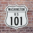 thumbnail image 4 of Washington Route Marker Shield Sign Us 101 18 inch X 18 inch Shield Shaped Commercial Grade Plastic Sign Weather Resistant, UV Protected for Workplace Made in the USA, 4 of 7