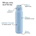 thumbnail image 3 of Reduce Hydrate Pro 32 Ounce Water Bottle - Hidden Straw Flip Top Lid. Stainless Steel - Glacier, 3 of 9